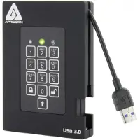 Apricorn Aegis Padlock Fortress, 256 GB, USB, 3.2 Gen 1 (3.1 Gen 1), 180 MB/s, Schwarz