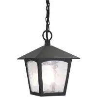Elstead Lighting Elstead York Außen-Hängeleuchte E27 29cm Schwarz IP43