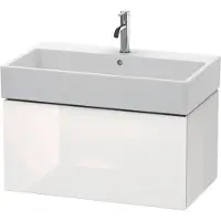 Duravit L-Cube Waschtischunterbau wandhängend, 1 Auszug, 784x394x459mm, LC617702222, Farbe: Weiß Hochglanz Dekor