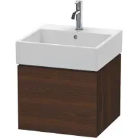 Duravit L-Cube Waschtischunterbau wandhängend, 1 Auszug, 484x394x459mm, LC617406969, Farbe: Nussbaum gebürstet Echtholzfurnier