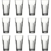 Pasabahce Longdrinkglas "Longdrinkgläser Casablanca 415 ml 12er Set transparent", bunt (transparent), B:8,7cm H:13cm Ø:8,7cm, Glas, Trinkgefäße, Longdrinkglas, Spülmaschinengeeignet, Stapelbar