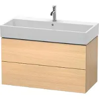 Duravit L-Cube Waschtischunterbau wandhängend, 2 Schubkästen, 984x544x459mm, LC627807171, Farbe: Mediterrane Eiche Echtholzfurnier