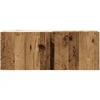 vidaXL 6-tlg. TV-Schrank-Set Wandmontage Altholz-Optik Holzwerkstoff