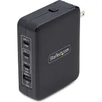 StarTech.com .com 140W USB-C-Wandladegerät, 3x USB-C/1x USB-A, PD 3.1 Internationaler GaN-Ladegerät für MacBook/Dell XPS/Inspiron, USB Typ C Netzteil, Laptop USBC Ladestecker, Drinnen, AC, 28 V, Schwarz
