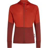 Icebreaker - Merino 200 Realfleece Descender L/S Zip - Merinojacke Gr L rot