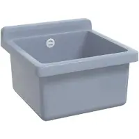 vidaXL Ausgussbecken Wandmontage Grau 40x40x24 cm Harz