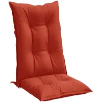vidaXL Hochlehner-Auflagen 2 Stk. Melange Rot 120x50x7 cm Stoff