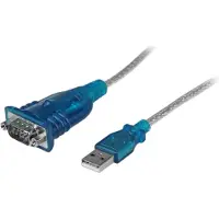StarTech.com .com 43cm 1-Port USB auf Seriell RS232 Adapter, USB zu RS232 DB9 Adapterkabel, M/M, USB Seriell Adapter, Grau, 0,43 m, USB 2.0 Type-A, DB-9, Stecker, Stecker