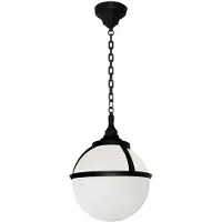Elstead Lighting Elstead Glenbeigh Außen-Hängeleuchte E27 42cm Schwarz IP44 Anti-Meerwasser