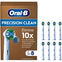 Oral-B Precision Clean elektrische Zahnbürstenköpfe, Packung mit 8 Ersatzbürsten