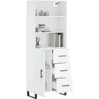 vidaXL Highboard Weiß 69,5x34x180 cm Holzwerkstoff