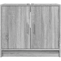 vidaXL Waschbeckenunterschrank Grau Sonoma 63x29x55 cm Holzwerkstoff