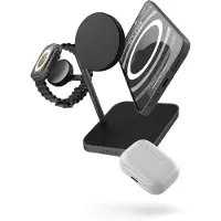 Otterbox Induktionsladegerät - Schwarz - für iPhone, Smartwatch, AirPod, Qi2-fähiges Gerät - MagSafe-Technologie, Magnetisch, Schnellaufladung