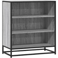 vidaXL Sideboard Grau Sonoma 68x35x76 cm Holzwerkstoff und Metall