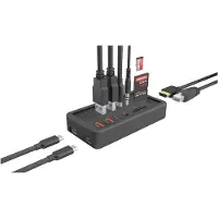 Icy Box IB-DK4072M-CU31, 10 in 1 DockingStation mit Slot für M.2 NVME SSD Slot, Host USB 3.2 Gen 2 Type-C+A 10 Gbit/s, SSD, SATA, M.2, USB 3.2 Gen 2 (3.1 Gen 1) Type-C, 1000 Mbit/s, Schwarz