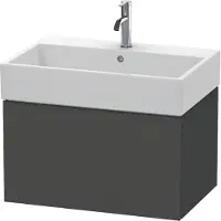 Duravit L-Cube Waschtischunterbau wandhängend, 1 Auszug, 684x394x459mm, LC617604949, Farbe: Graphit Matt Dekor