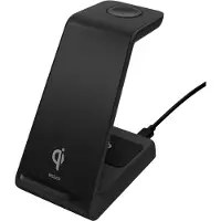 Deltaco QI-1037, Drinnen, Batterie, USB, 15 V, Kabelloses Aufladen, 0,8 m, Schwarz