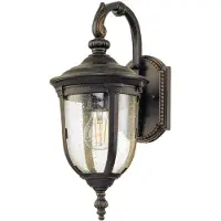 Elstead Lighting Außen Wandlaterne, Alu bronze, Glas klar, H 41,5 cm