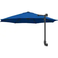 vidaXL Gartensonnenschirm 248 x 248 x 148 cm Polyester und Stahl