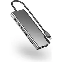 Alogic ULDPLSV2-SGR, Kabelgebunden, USB 3.2 Gen 1 (3.1 Gen 1) Type-C, 100 W, 1000 Mbit/s, Schwarz, Grau, MicroSD (TransFlash), SD