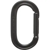 Black Diamond Oval Keylock Carabiner black (0002) ALL