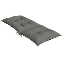 vidaXL Hochlehner-Auflagen 4 Stk. Melange Dunkelgrau 120x50x7 cm Stoff