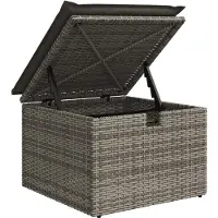 vidaXL 6-tlg. Garten-Sofagarnitur mit Kissen Grau Poly Rattan