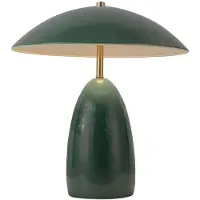 ELSTEAD LED-Tischlampe Poppy, grün, Höhe 35 cm, Metall, dimmbar