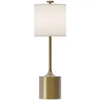 ELSTEAD Tischlampe Issa, creme / amber, für Wohn- / Esszimmer, Aluminium, Vintage, Tischlampe