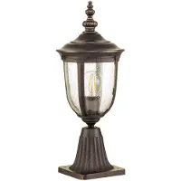 Elstead Lighting LED Sockelleuchte, Alu, bronze, Glas klar, H 46,6 cm