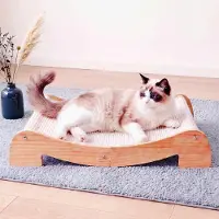 Merkloos Omgoods – Extra breiter Kratzbaum für Katzen – 67,3 x 42,4 cm, aus natürlichem Holz