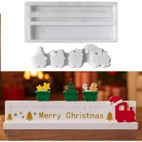 Sonstiges Silikon Gießform Weihnachten Adventskalender Weihnachtsmann Countdown Gips zum Gießen