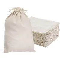 Sonstiges Baumwollbeutel zum Bemalen 16 Stück Jumbo 25x30cm mit Zugband DIY Stoffbeutel für Graffiti Stickerei Adventskalender Geschenke