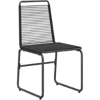 vidaXL Gartenstühle 2 stk. Schwarz Rattan