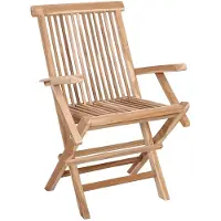 vidaXL Klappbarer Gartenstuhl 2 stk. Natur Massivholz Teak