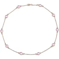 Ailoria Silberkette "Halskette Pink Quarz LAVANDE"