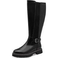 Marco Tozzi Damen Langschaftsstiefel mit, Schwarz (BLACK), 38 EU