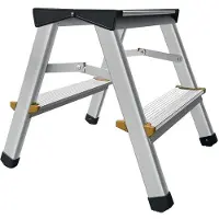 Industrial Quality Supplies Klapptritt Stufen 2 Plattform-H.390mm Alu.m.Anti-Rutsch-Riffelung