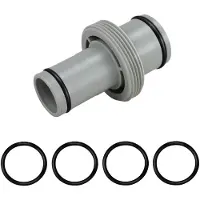 Merkloos Schwimmbad-Adapter – 2-Wege-Schlauchverbindung – Hochwertige Qualität – Grau – Geeignet für Intex und Bestway – Ideal für den Einsatz im Schwimmbad