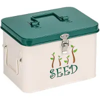 Merkloos Elzusha - Samenaufbewahrungsbox mit Deckel - Aufbewahrung für den Garten - Grün