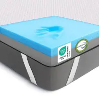 KomfortKissen 2-in-1 Komfort Topper 100x200cm - Duo Matratzen-Topper mit Gel-Memory-Schaum, Mesh-Seiten & Elastikbändern – Ideal für Seiten-, Rücken & Bauchschläfer