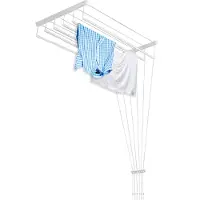 Sepio Deckenwäschetrockner Weiß 140 cm, 6 Stäbe