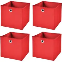 Merkloos Omgoods – Set aus 4 zusammenklappbaren Aufbewahrungsboxen (28x28x28 cm)