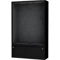 Jan Nowak Akustikkabine Telefonkabine Meetingkabine SALLY MentalBox Dark Graphite 115 cm