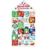 Merkloos Adventskalender zum Selbstgestalten – Stoff-Adventskalender – 24 Fächer – DIY – Weihnachten – Wiederverwendbares Material – Kalender