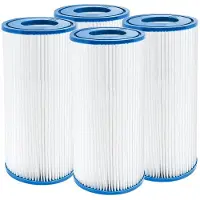 Merkloos Inovra – 4 Stück Poolfilter – Ersatzfilter für Bestway 58012 – Faltbares Design – Material: PETG – 11 x 20 cm – Wirtschaftlich und einfach auszutauschen – Filterkartusche