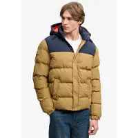 Superdry Steppjacke "EVEREST COL BLOCK PUFFER JKT" mit Kapuze Kunstfaser, relaxed fit