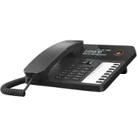 Gigaset DESK 600, Analoges Telefon, Kabelgebundenes Mobilteil, 100 Eintragungen, Anrufer-Identifikation, Schwarz