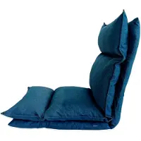 Markenlos Bodenstuhl Meditationskissen, Thaikissen Yoga Blau, Metall Polyesther, Lesekissen Wohnzimmer Garten Haus – Maße: 70 x 56 x 70 cm (HxLxB) - Art. RE6197