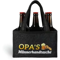 Sonstiges Flaschenträger Filz für 6 Flaschen 24x15x15cm Opa Geschenk